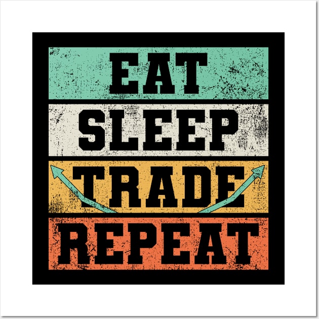 Trading Trader Stock Market Vintage Wall Art by KAWAIITEE